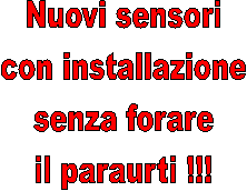 Nuovi sensori
con installazione
senza forare
il paraurti !!!